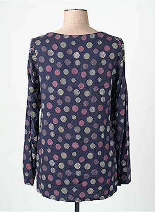 Blouse tissage popeline manches longues bleu MES SOEURS ET MOI femme