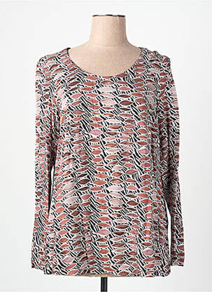 Blouse tissage popeline manches longues marron MES SOEURS ET MOI femme