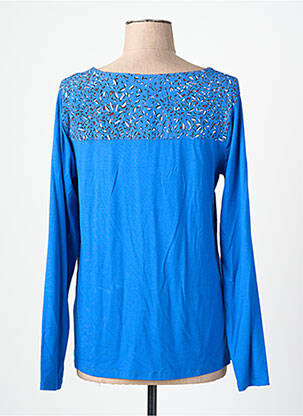Top stretch manches longues bleu SANDWICH femme