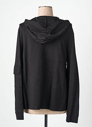 Sweat-shirt à capuche tissage jersey manches longues noir ORTO BOTANICO femme