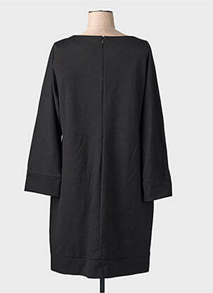 Robe mi-longue manches longues manches longues noir ORTO BOTANICO femme