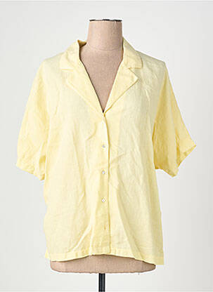 Chemisier manches courtes manches courtes jaune YERSE femme