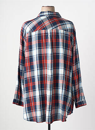 Chemisier coupe droite manches longues bleu CISO femme