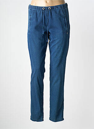 Pantalon slim taille élastique taille normale bleu SO SOON femme