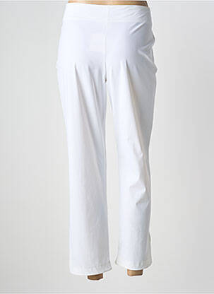 Pantalon 7/8 taille élastique taille normale beige 3322 femme