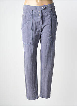 Pantalon slim tissage popeline taille normale bleu SANDWICH femme