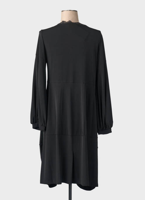 Robe mi-longue manches longues manches longues noir ALAIN MURATI femme