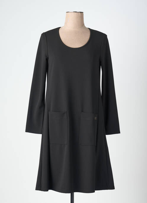 Robe courte manches longues manches longues noir 3322 femme