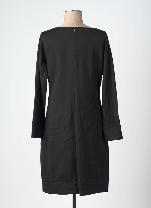 Robe mi-longue manches longues manches longues noir ORTO BOTANICO femme