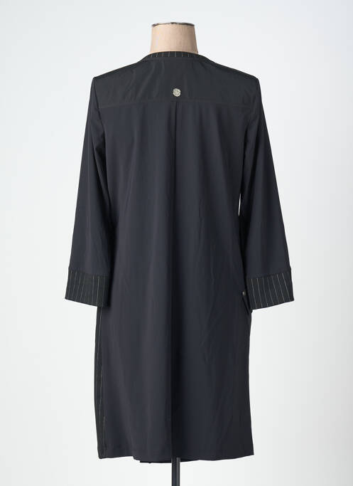 Robe mi-longue manches longues manches longues noir MC PLANET femme