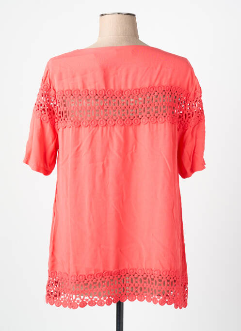 Blouse manches courtes manches courtes orange SIGNE NATURE femme