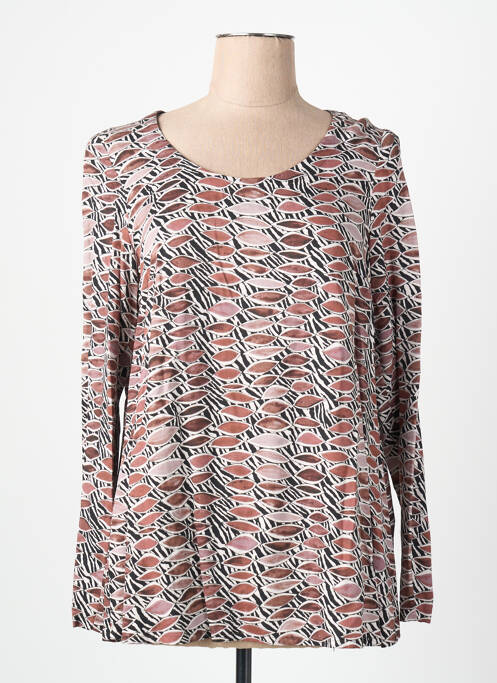 Blouse tissage popeline manches longues marron MES SOEURS ET MOI femme