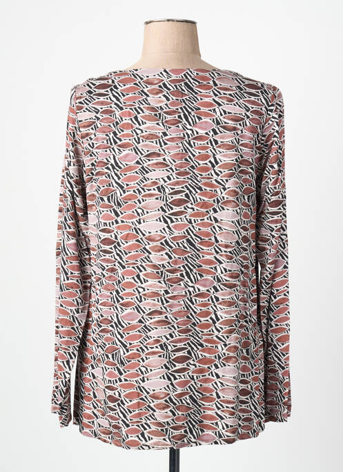 Blouse tissage popeline manches longues marron MES SOEURS ET MOI femme
