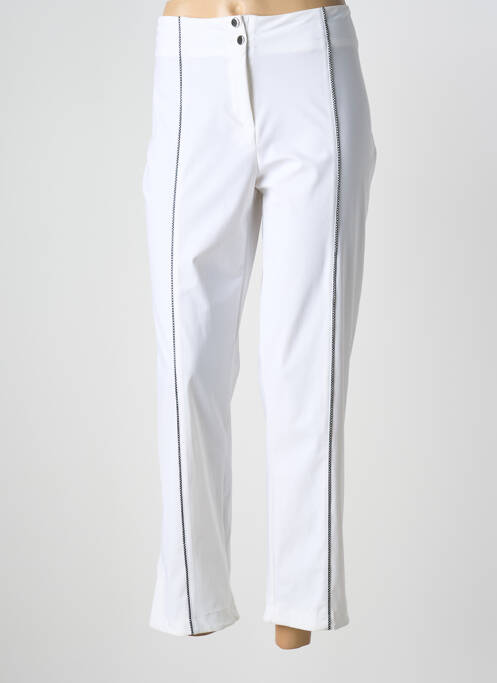 Pantalon 7/8 taille élastique taille normale beige 3322 femme