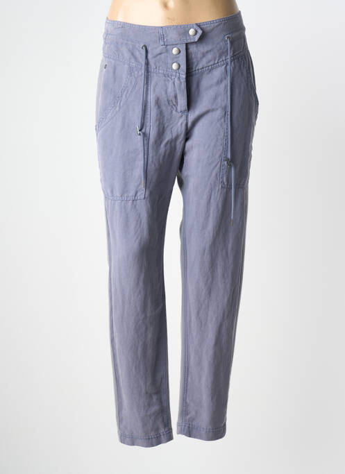 Pantalon slim tissage popeline taille normale bleu SANDWICH femme