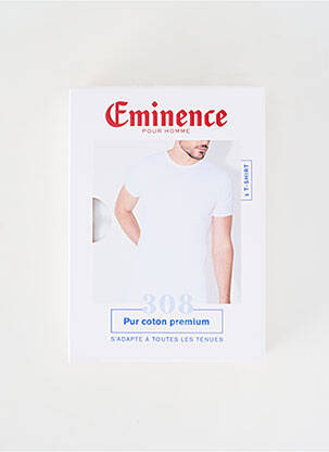 T-shirt coupe cintrée manches courtes blanc EMINENCE homme