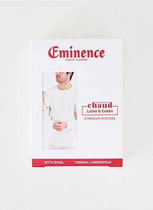 T-shirt coupe cintrée manches longues blanc EMINENCE homme