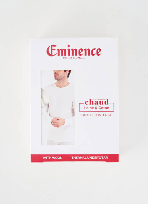 T-shirt coupe cintrée manches longues blanc EMINENCE homme