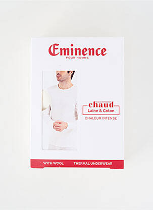 T-shirt coupe cintrée manches longues blanc EMINENCE homme