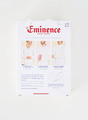 T-shirt coupe cintrée manches longues noir EMINENCE homme