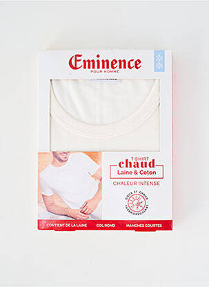 T-shirt stretch manches courtes blanc EMINENCE homme