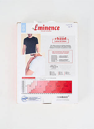 T-shirt stretch manches courtes blanc EMINENCE homme