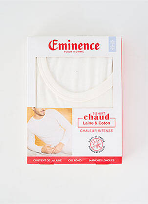 T-shirt stretch manches longues blanc EMINENCE homme