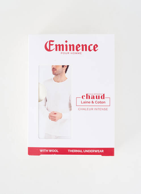 T-shirt coupe cintrée manches longues blanc EMINENCE homme