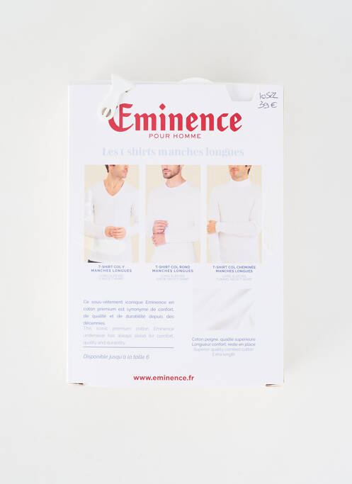T-shirt coupe cintrée manches longues noir EMINENCE homme