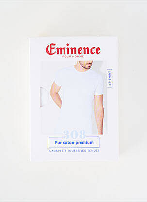 T-shirt coupe cintrée manches courtes blanc EMINENCE homme