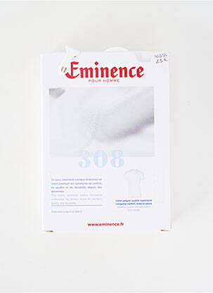 T-shirt coupe cintrée manches courtes blanc EMINENCE homme