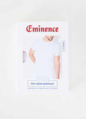 T-shirt coupe cintrée manches courtes blanc EMINENCE homme