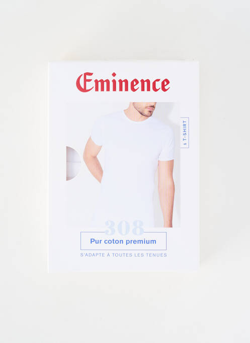T-shirt coupe cintrée manches courtes blanc EMINENCE homme