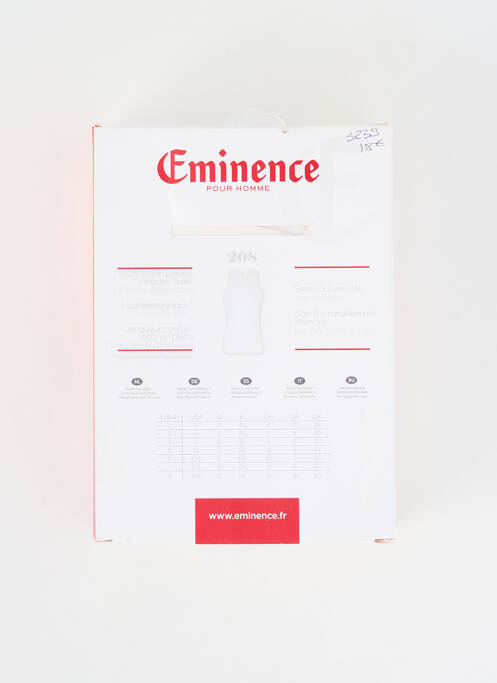 Débardeur coupe cintrée blanc EMINENCE homme