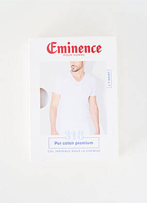 T-shirt coupe cintrée manches courtes blanc EMINENCE homme