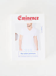 T-shirt coupe cintrée manches courtes blanc EMINENCE homme