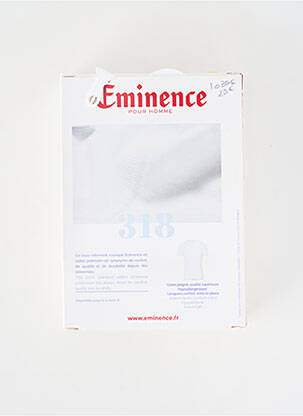 T-shirt coupe cintrée manches courtes blanc EMINENCE homme