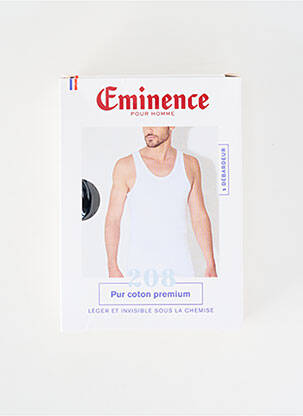Débardeur coupe droite sans manche noir EMINENCE homme