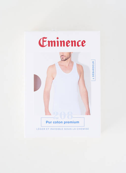 Débardeur coupe droite sans manche blanc EMINENCE homme