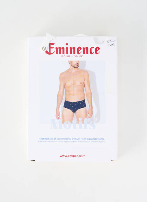 Slip imprimé fantaisie bleu EMINENCE homme
