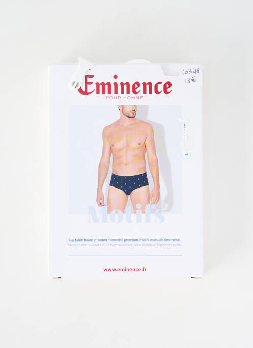 Slip imprimé fantaisie bleu EMINENCE homme