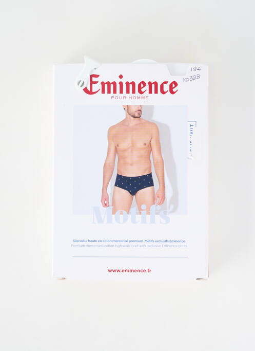 Slip imprimé fantaisie bleu EMINENCE homme