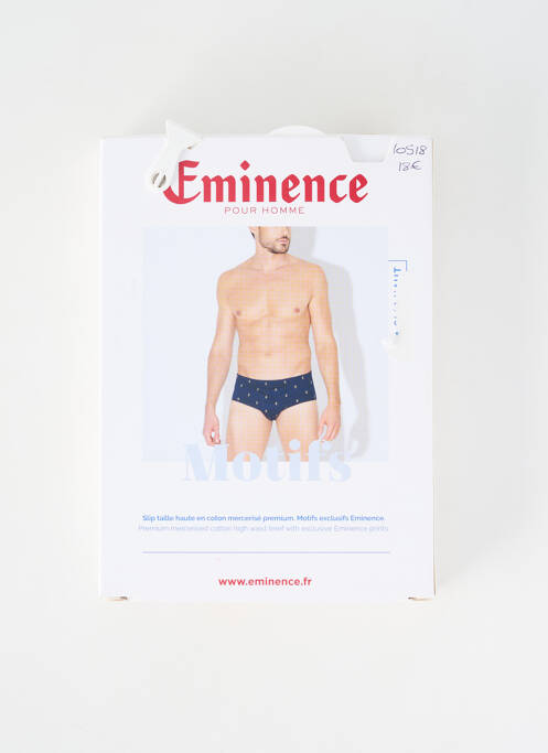 Slip imprimé fantaisie bleu EMINENCE homme
