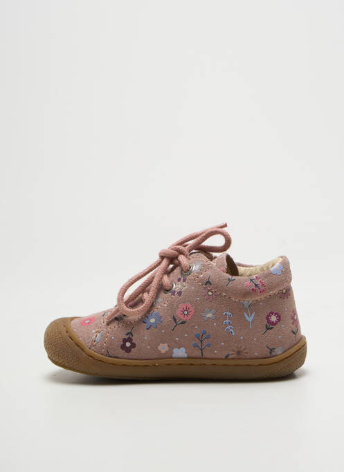 Bottillons fermeture lacets bout rond rose NATURINO fille
