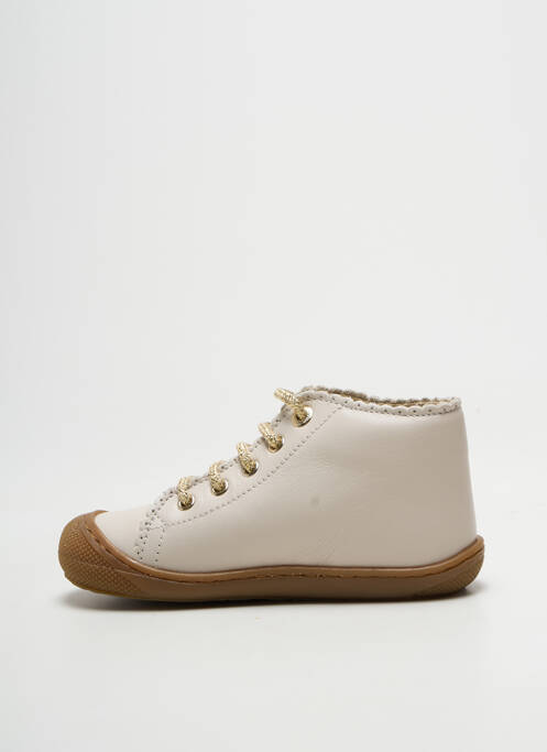 Bottillons fermeture lacets bout rond beige NATURINO fille