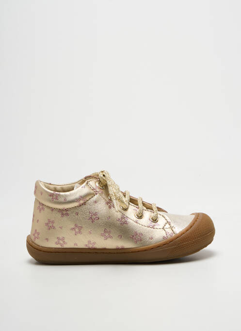 Bottillons semelle amovible bout rond or NATURINO fille