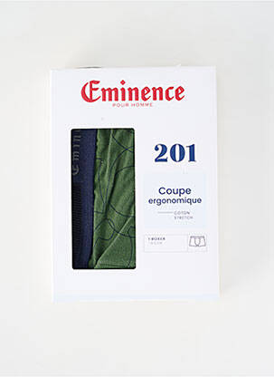 Boxer imprimé fantaisie vert EMINENCE homme