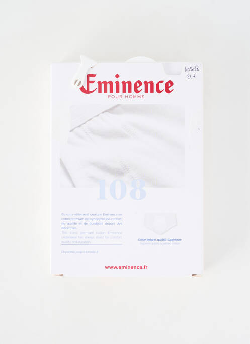 Slip elastique à la taille blanc EMINENCE homme