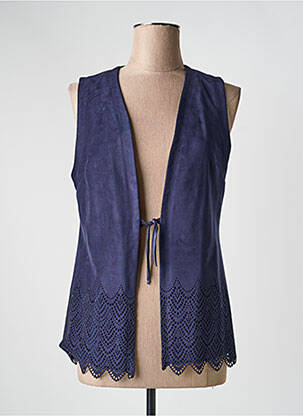 Gilet sans manche doublure bleu JUMFIL femme