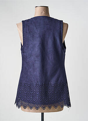 Gilet sans manche col v bleu JUMFIL femme
